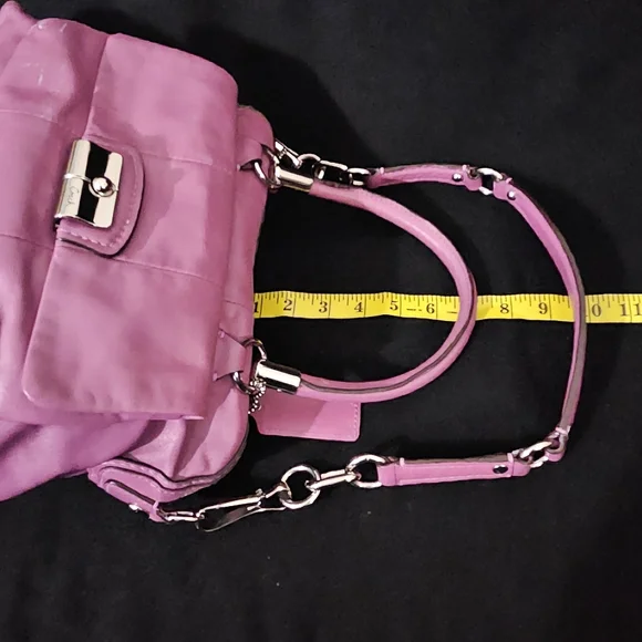 Coach Kristen Orchid Purple Leather Satchel/Shoulder Bag - Picture 8 of 16